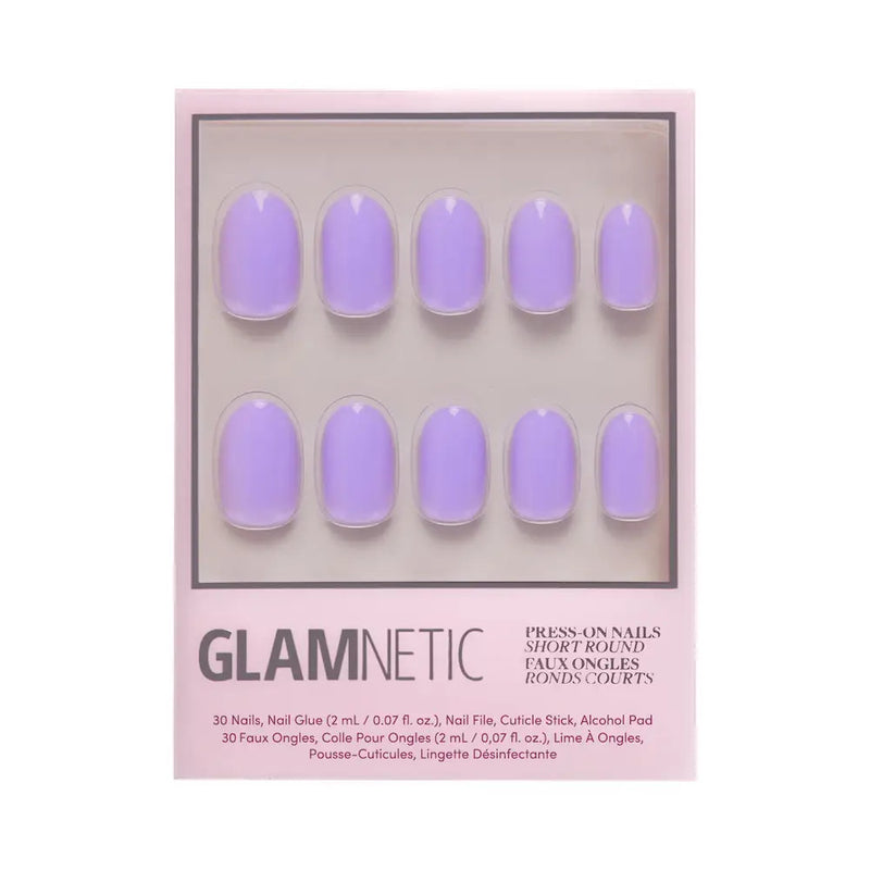Lilac Press-On Nails | Short Round Shape
