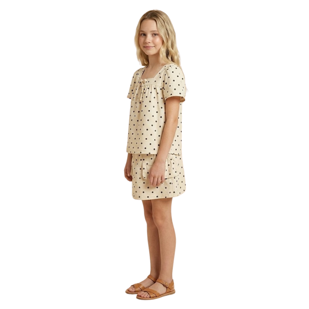 Polka Dot Cargo Pocket Skirt