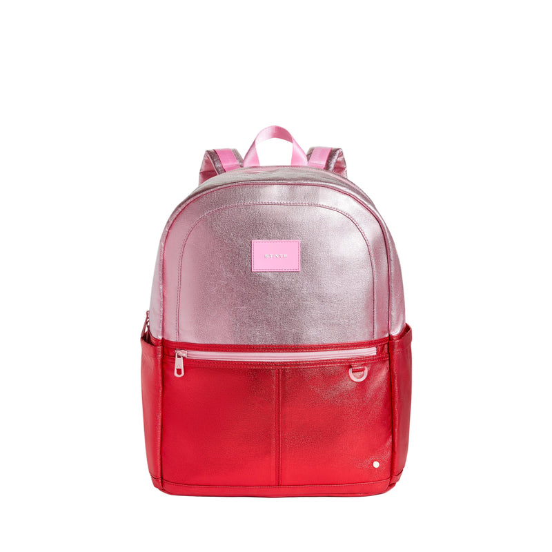 Kane Double Pocket Large Backpack - Pink/Red Colorblock
