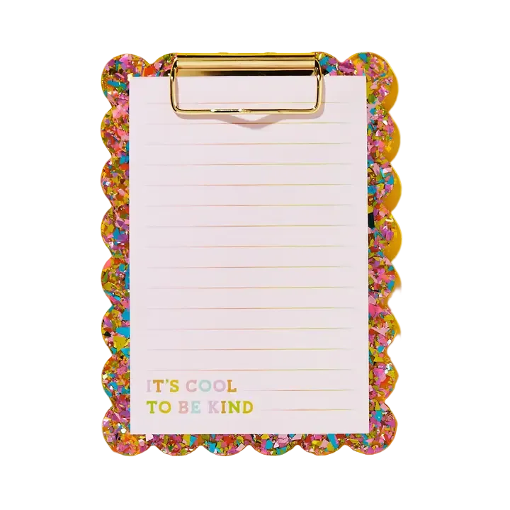 Medium Clipboard & Notepad - Happy Confetti
