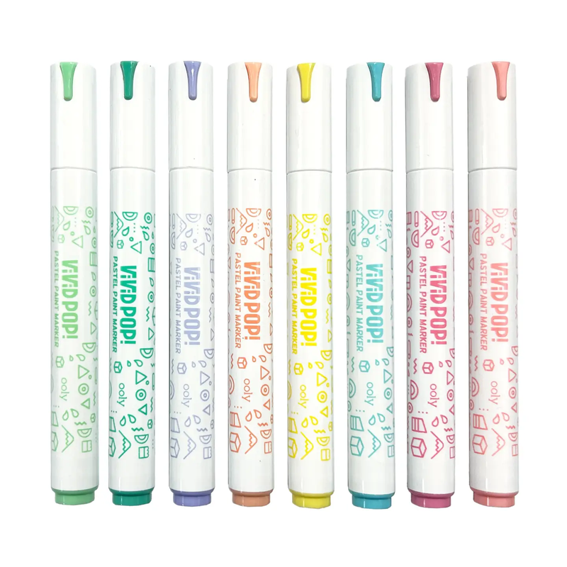 Vivid Pop! Water-Based Paint Markers: Metallic (Set of 8)