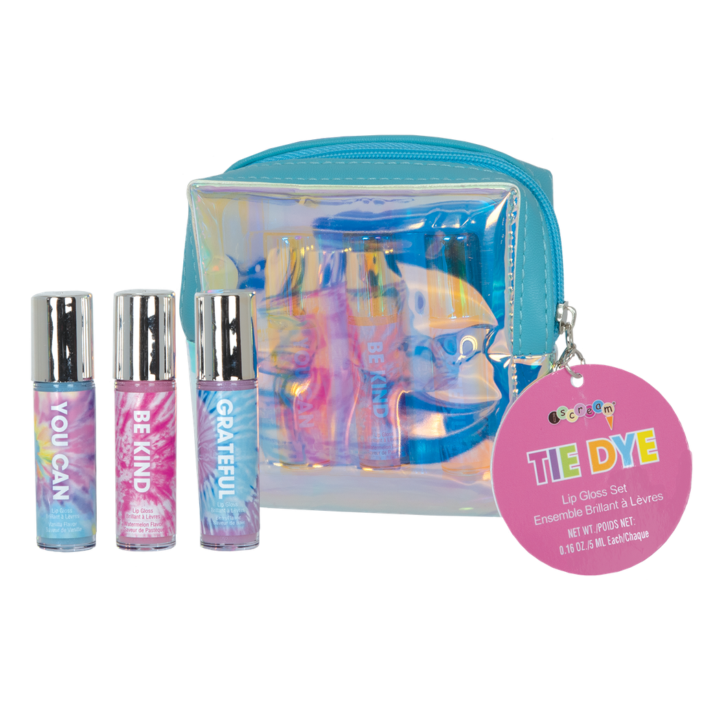 Tie Dye Mini Lip Glosses in Pouch