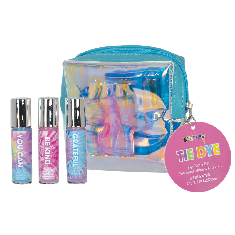 Tie Dye Mini Lip Glosses in Pouch