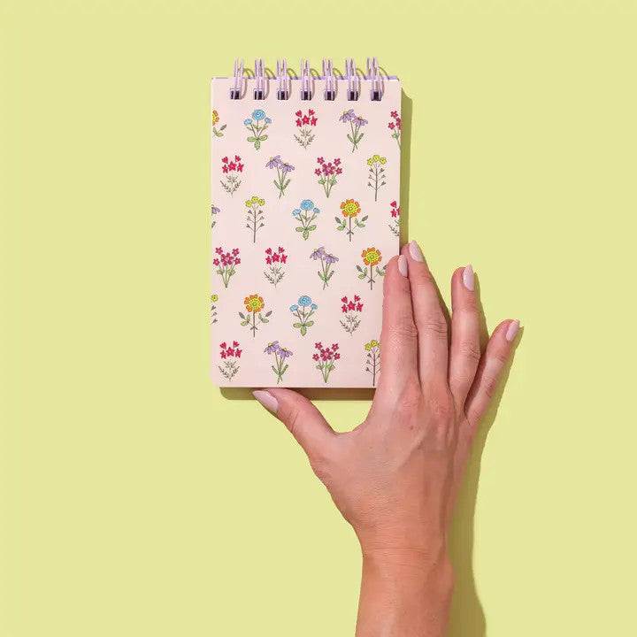 Small Spiral Top Notebook - Wildflowers