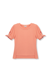 Short Sleeve Tie Top