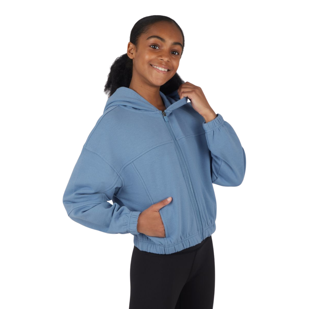 Plush Zip Crop Hoodie Jacket