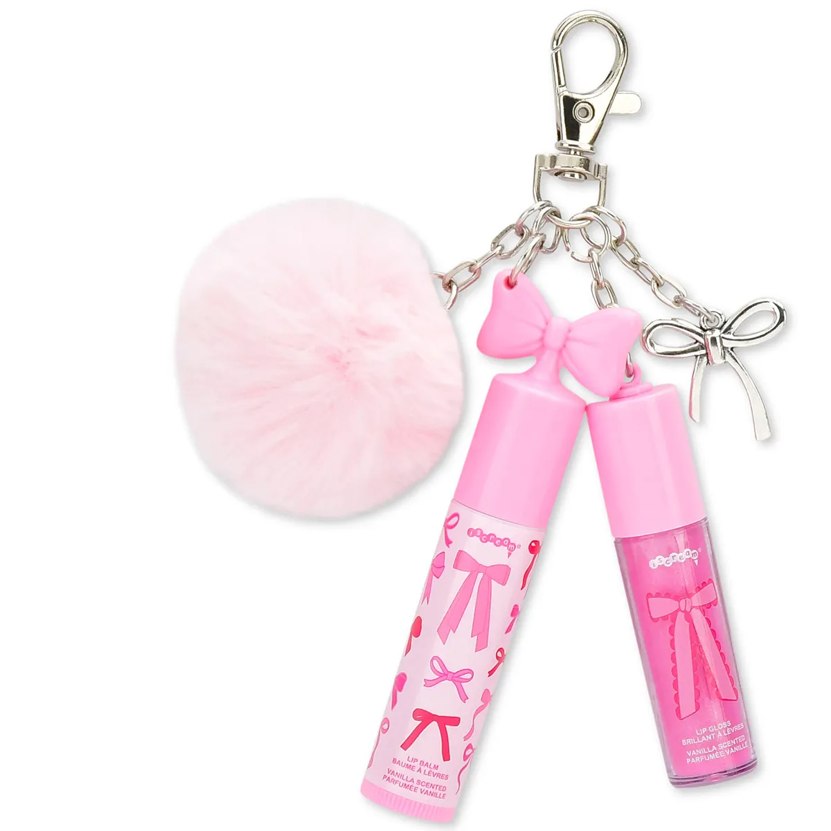 Bows Lip Gloss & Lip Oil Key Chain Set