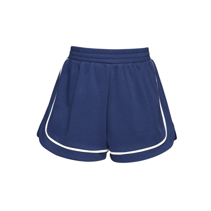 Contrast Piped Pull On Sweatshorts
