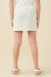 Pinstripe Twill Skirt