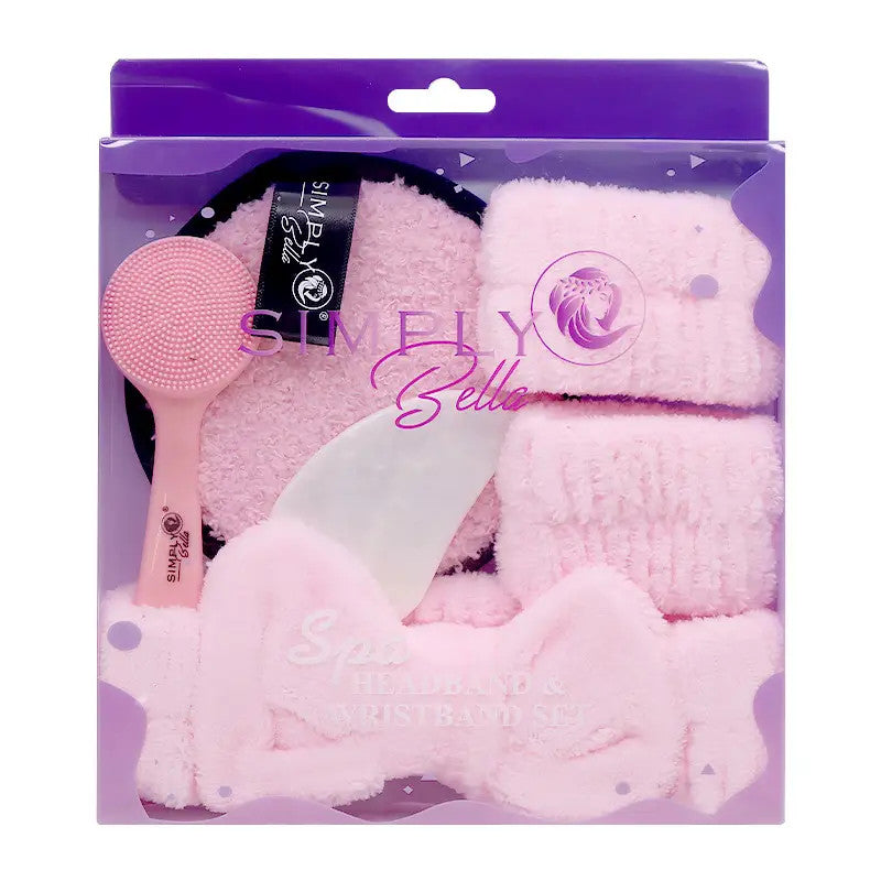 Pink Spa Headband & Wristband Set