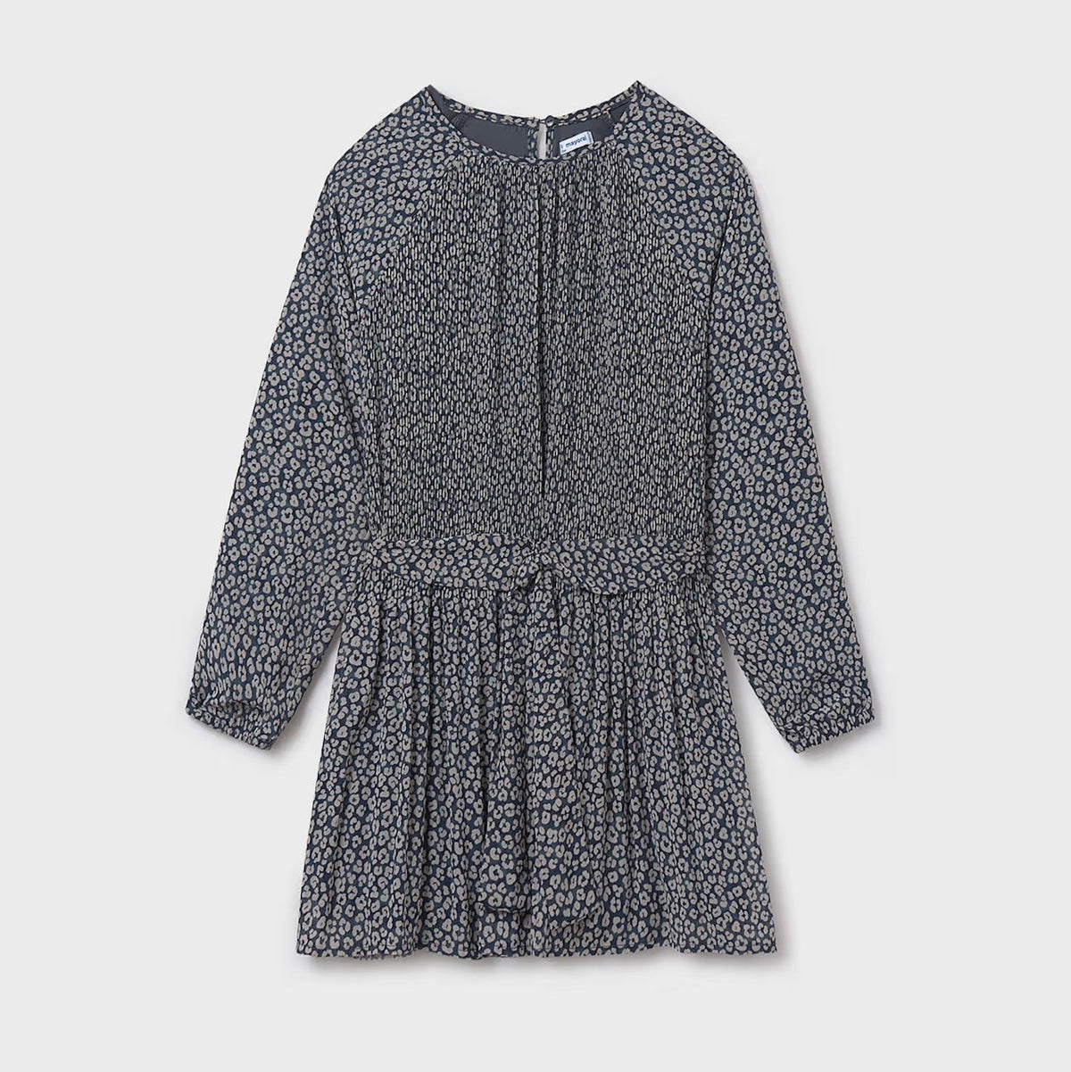 Pleated Printed Dress