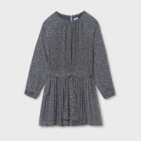 Pleated Printed Dress