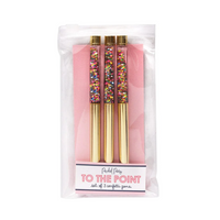 Rainbow Confetti Pen Set