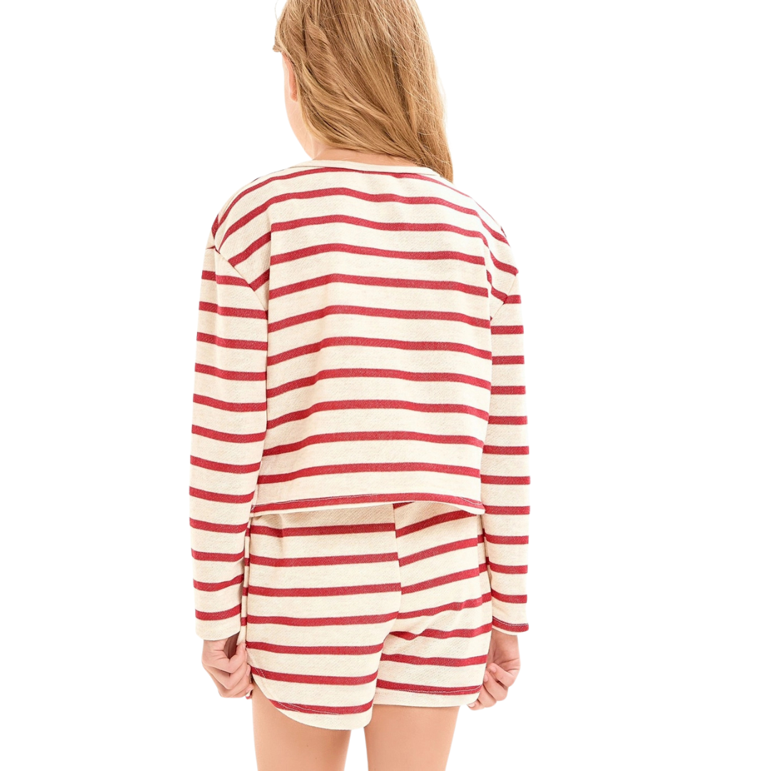 Stripe French Terry Top