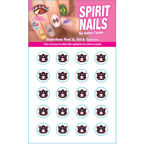 Auburn Temporary Tattoos Waterless Fingernail