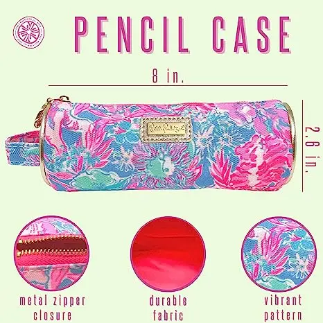 Viva La Lilly Round Pencil Pouch