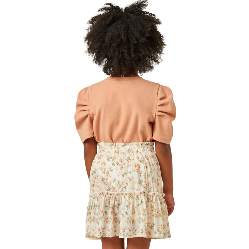 Rib Puff Short Sleeve Top