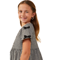 Gingham Babydoll Top