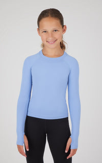 Girls Seamless Zaia Long Sleeve Active Top with Thumbholes