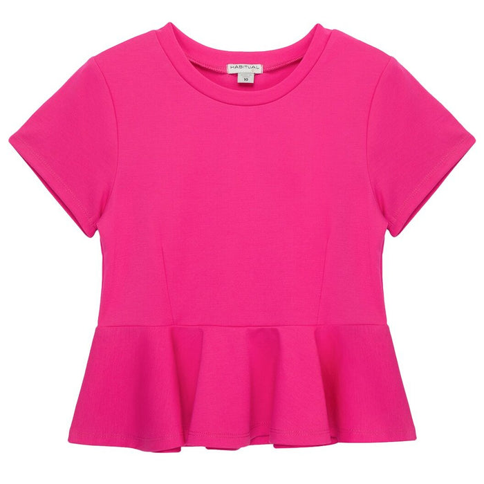 Short Sleeve Peplum Top