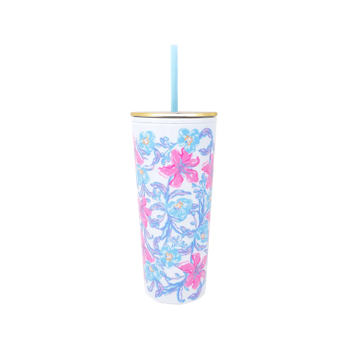 Tumbler w/ Straw - Beachside Haven