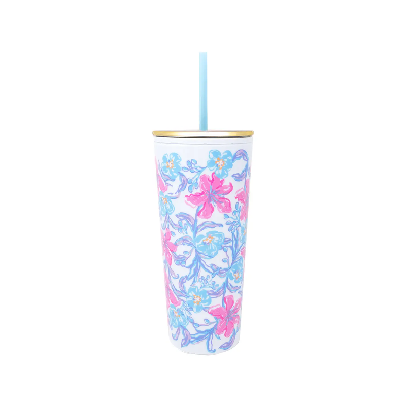 Tumbler w/ Straw - Beachside Haven