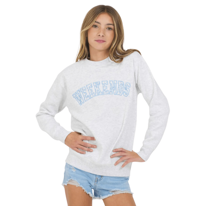 Floral Weekends Patch Sweatshirt