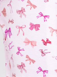 Girls Bows Print Short Pajama Set