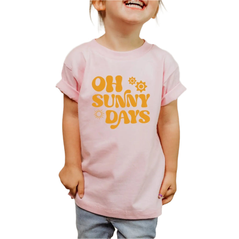 Oh Sunny Days Sun Motif Spring Kids Graphic Tee