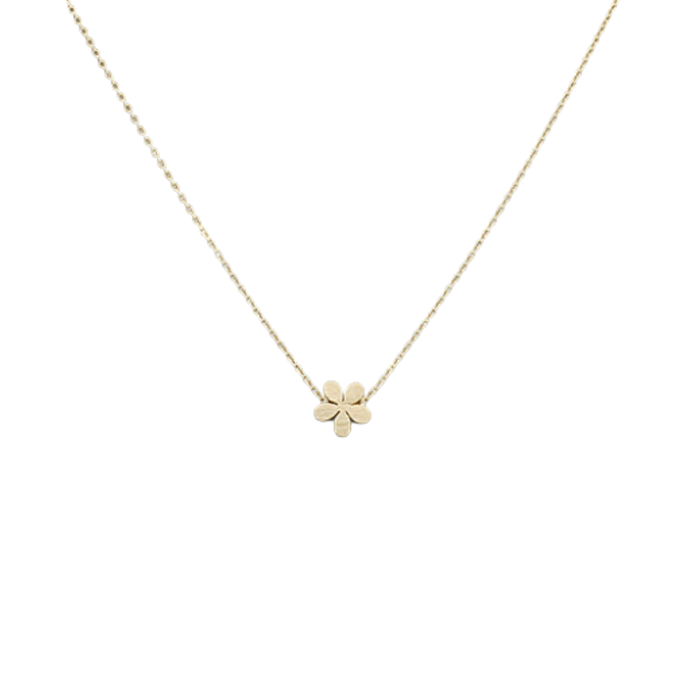Brushed Flower Necklace