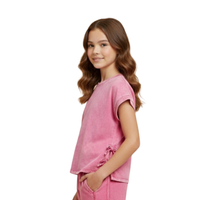Washed Side Bow Detail T-Shirt
