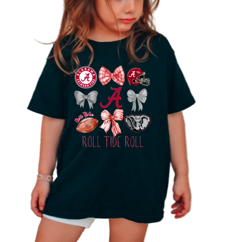 Youth Preppy Alabama Coquette Bows Tee