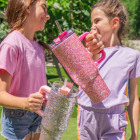 Pink Party Glitter Sipper