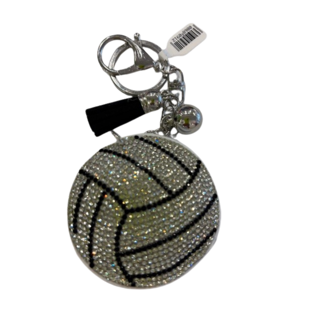 Rhinestone Keychain | Sports Volley Ball