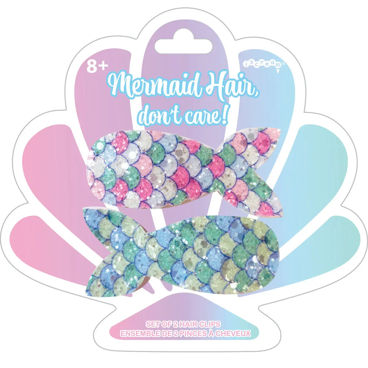 Mermaid Hair Don't Care Clips Set