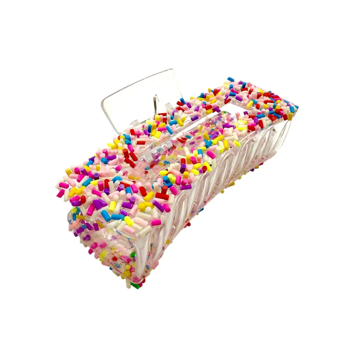 Sprinkles Rectangle Candy Hair Claw