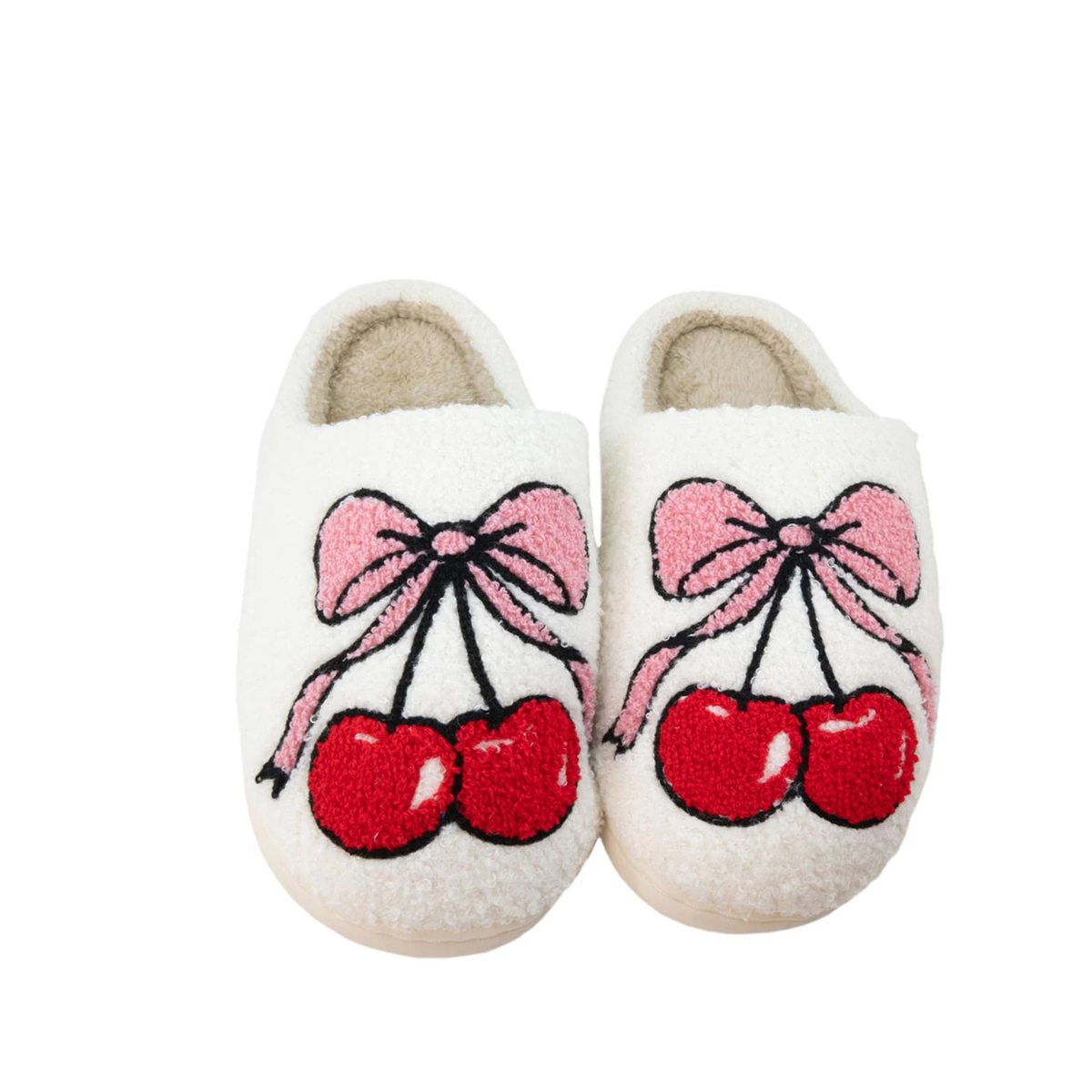 Cherry Bow Slippers