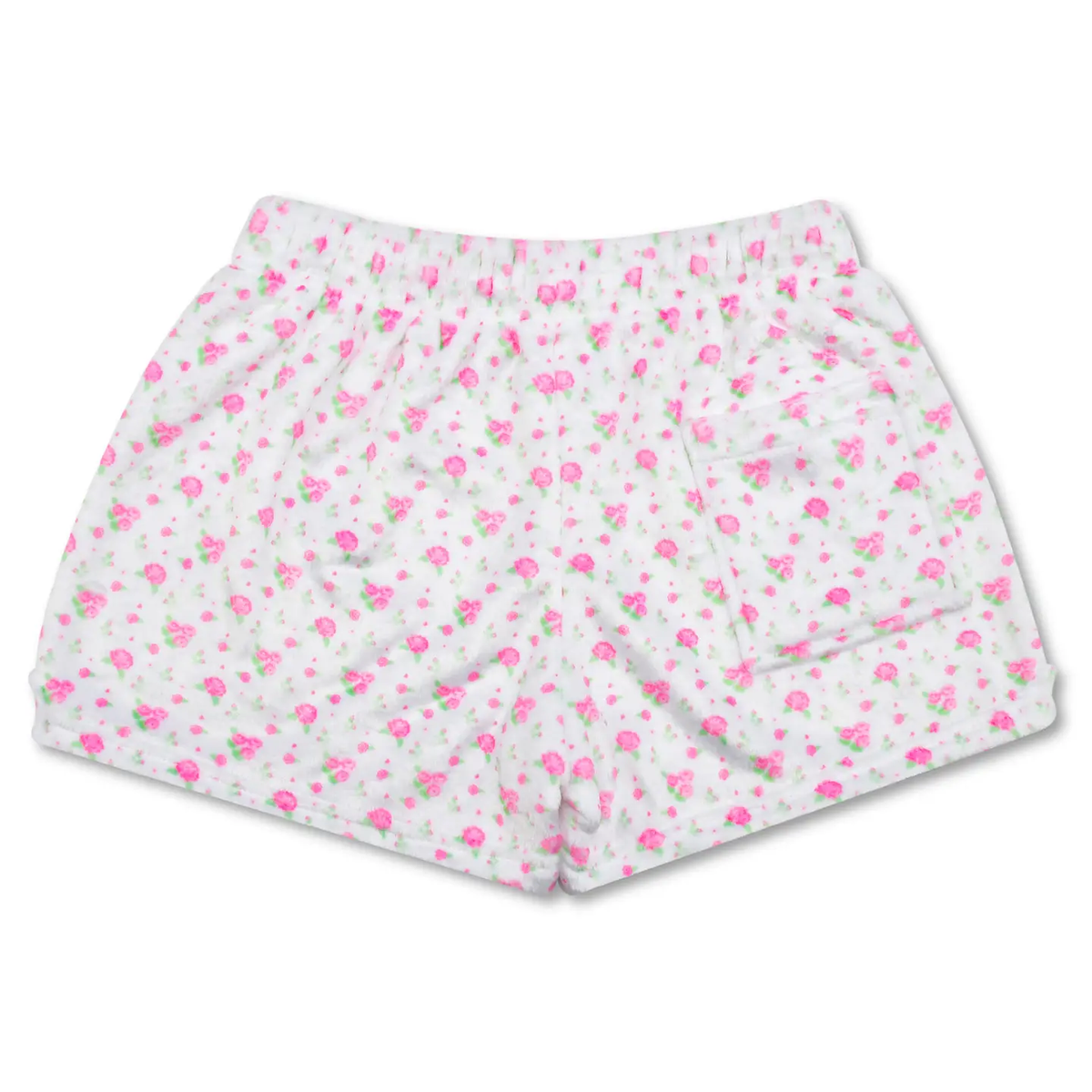 Pretty In White Plush Shorts