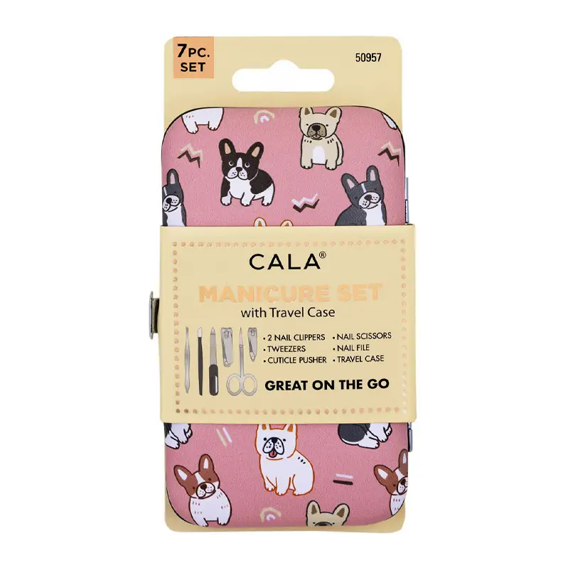 Manicure Set & Travel Case - Dog Print