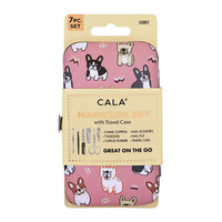 Manicure Set & Travel Case - Dog Print