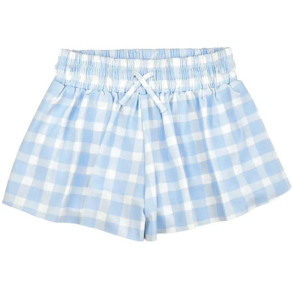 Blue Gingham Butterfly Shorts