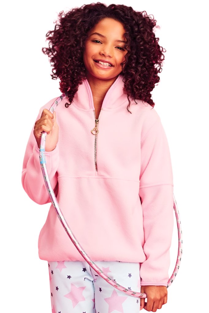 Pink Half Zip Pullover