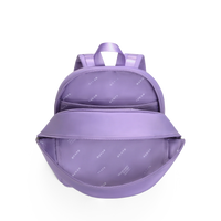 Kane Double Pocket Nylon Backpack - Purple