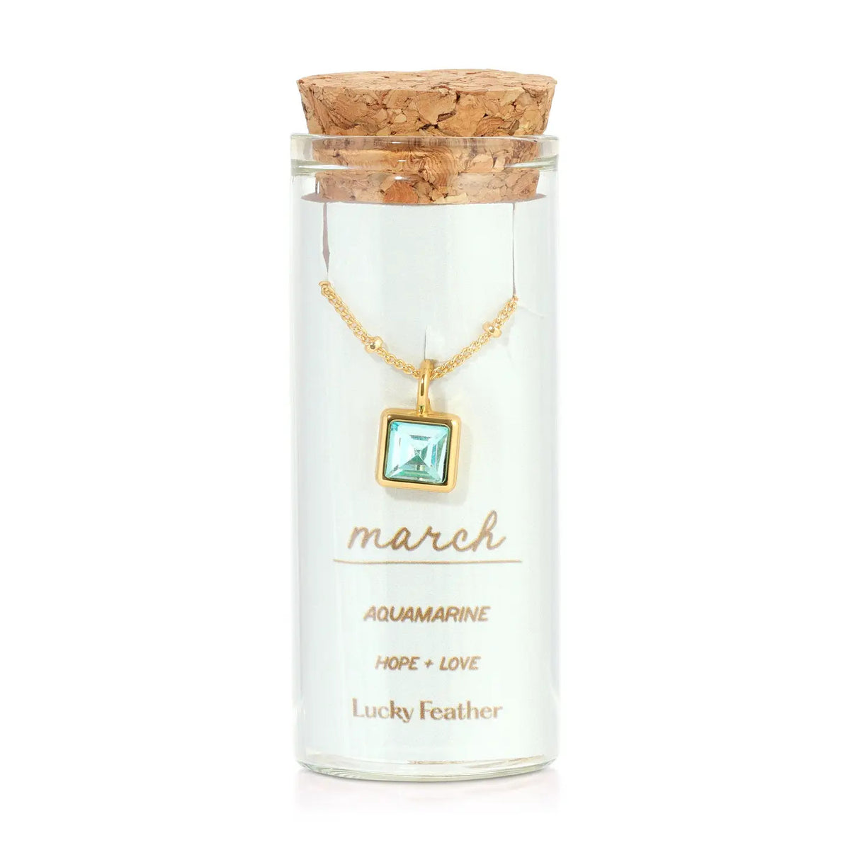 Gold Birthstone Bottle Necklace