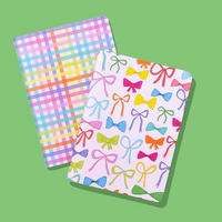 Notebook Set - Colorful Bows & Gingham