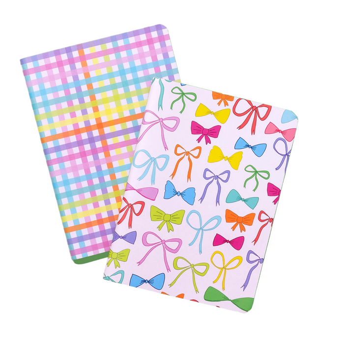 Notebook Set - Colorful Bows & Gingham