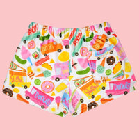 Food Truck Fun Plush Shorts