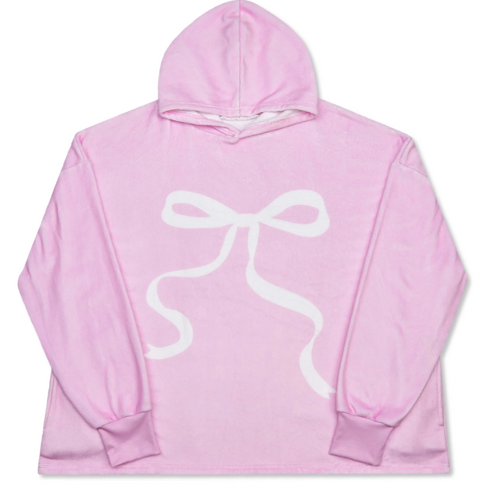 Ribbon Bow Pink Cozy Hoodie
