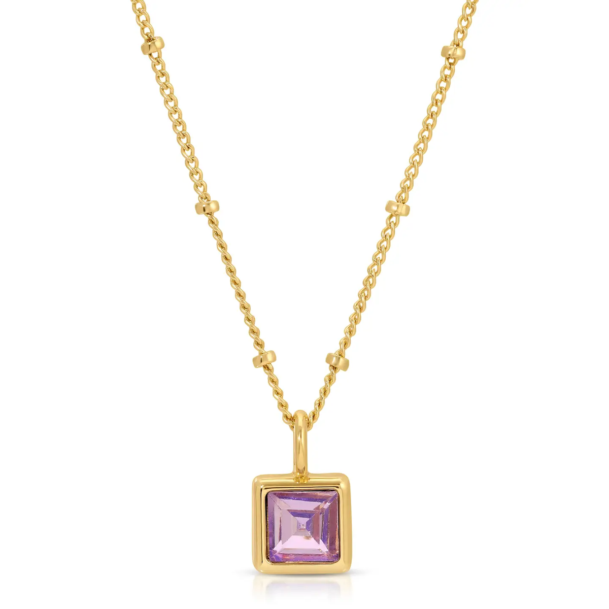 Gold Birthstone Bottle Necklace