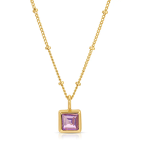 Gold Birthstone Bottle Necklace